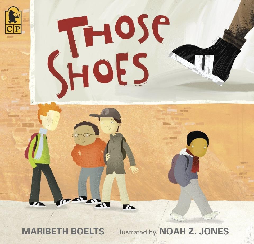 "Those Shoes" tells a story of generosity and selflessness in the midst of peer pressure. <i>(Available <a href="https://www.amazon.com/Those-Shoes-Maribeth-Boelts/dp/0763642843" target="_blank" rel="noopener noreferrer">here</a>)</i>
