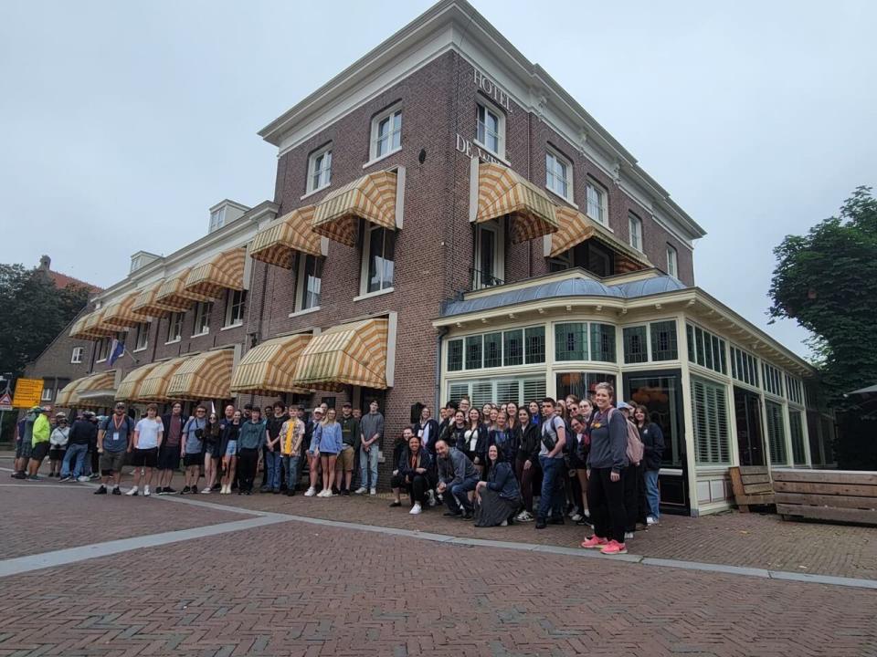 Anglophone North travelers stopped at Hotel de Wereld on Day 4 of the trip. The Netherlands hotel is famous as the place where the German army surrendered at the end of the Second World War.