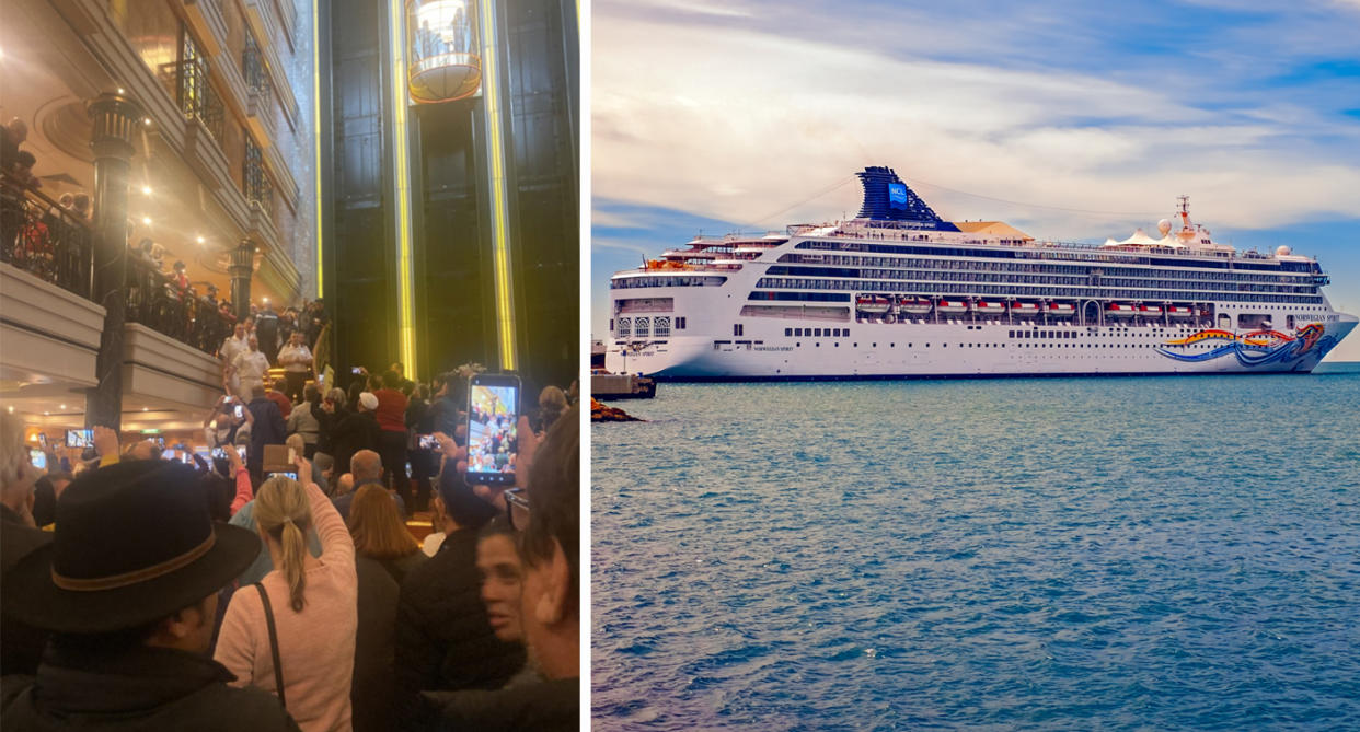 Angry passengers on the the Norwegian Spirit wanted to get off after a "holiday from hell" (Picture: Getty/Twitter)