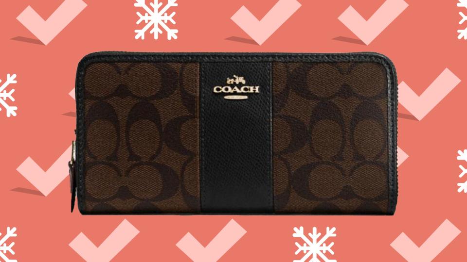 Store your all-the-go necessities with discounted Coach wallets.