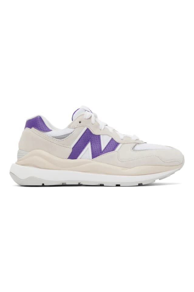 NEW BALANCE Beige & Purple 57/40 Sneakers