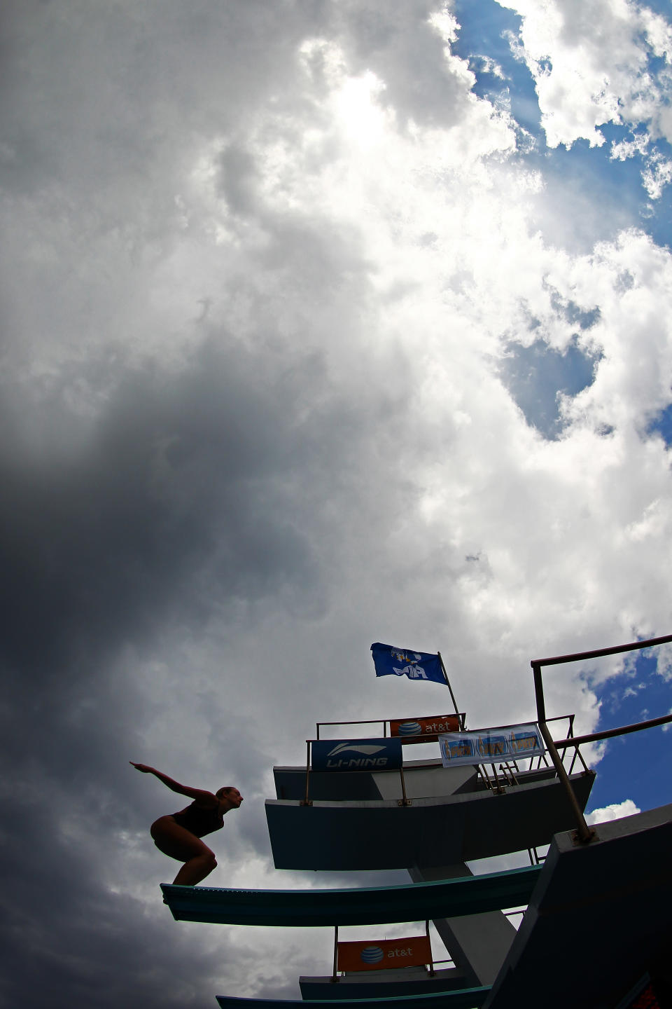 FORT LAUDERDALE, FL - MAY 10: Emilie Heymans of Canada dives during the Womens 3m Springboard Semi Finals at the Fort Lauderdale Aquatic Center on Day 1 of the AT&T USA Diving Grand Prix on May 10, 2012 in Fort Lauderdale, Florida. (Photo by Al Bello/Getty Images)