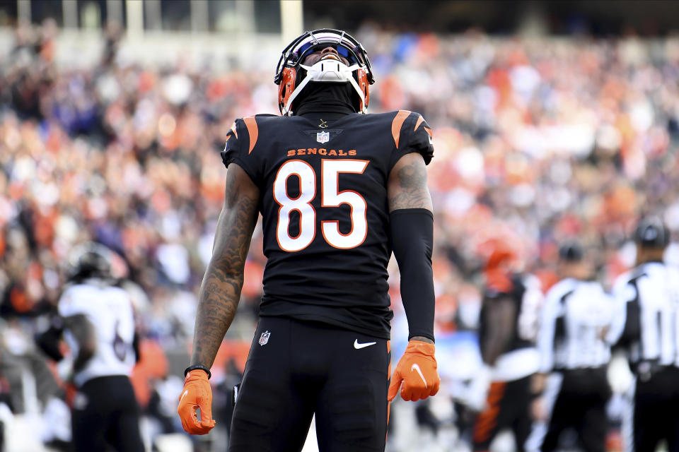 Cincinnati Bengals wide receiver Tee Higgins has had a brilliant Year 2. (AP Photo/Emilee Chinn)