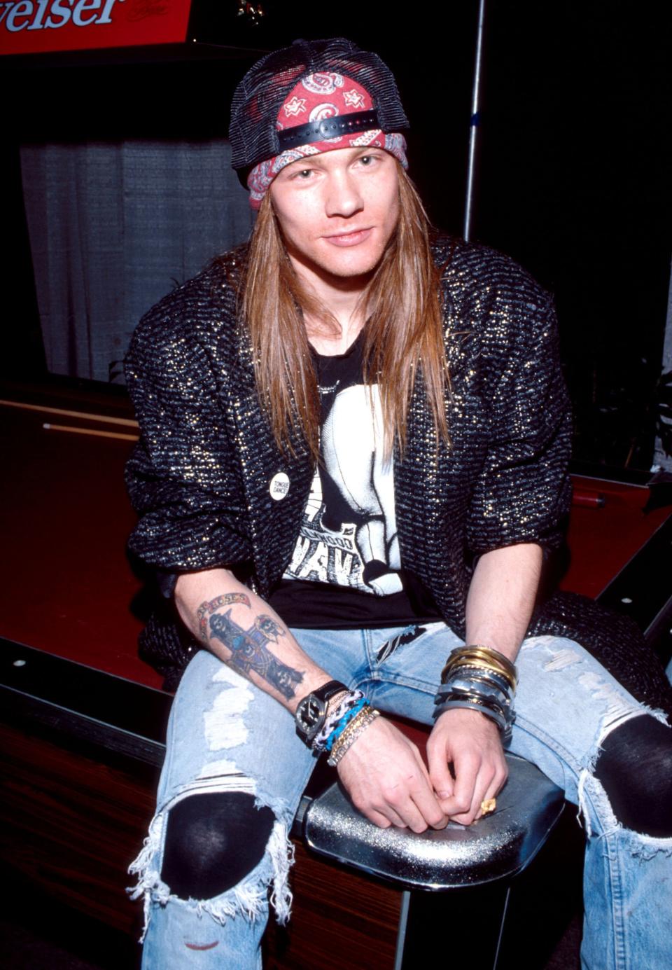 <h1 class="title">Axl Rose, 1980</h1><cite class="credit">Photo: KMazur/WireImage</cite>