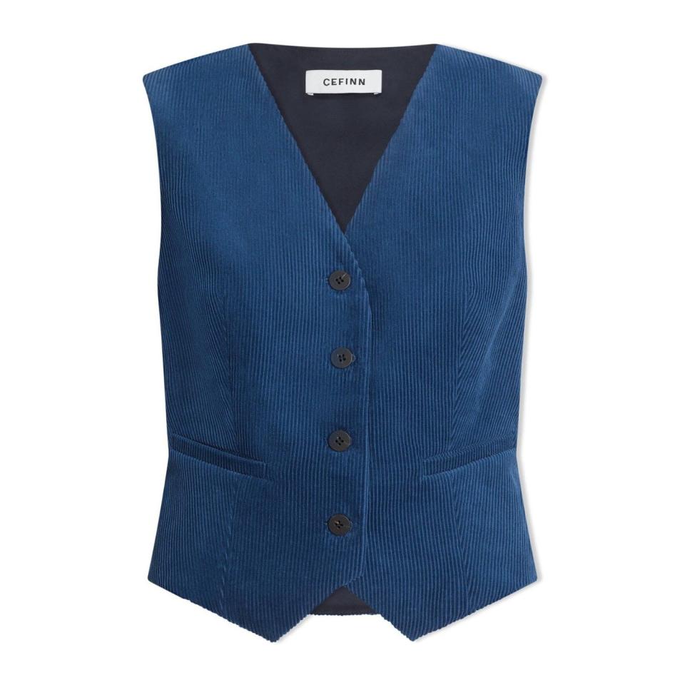 Wyatt cord waistcoat, £180, Cefinn