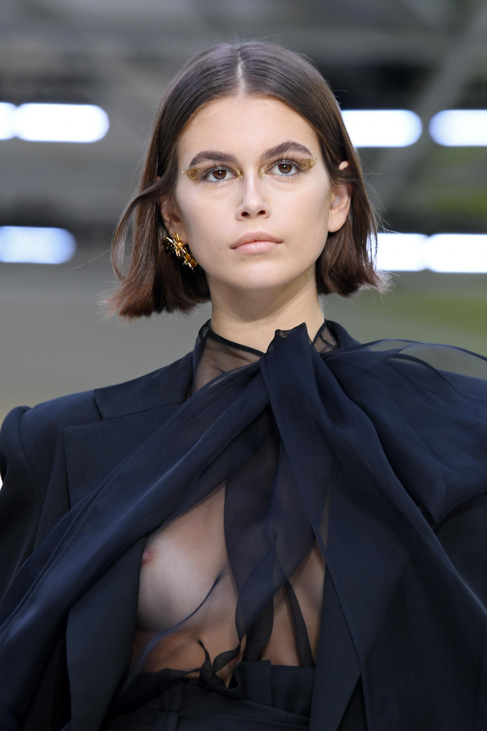 Kaia Gerber walks the runway during the Valentino Womenswear Spring/Summer 2020 show as part of Paris Fashion Week 