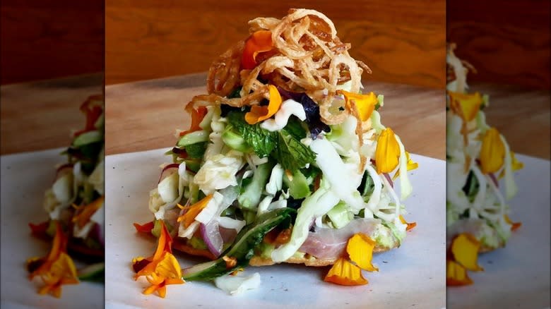 Hamachi tostada from Animal