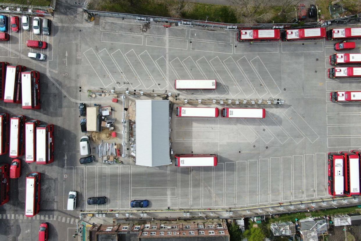 Northumberland Park bus garage is to become the world's largest trial site for generating electricity from parked vehicles: PA