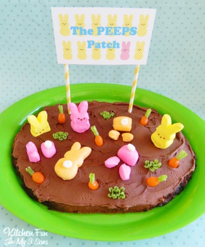 <p>Kitchen Fun With My 3 Sons</p><p>This Peeps Patch is very easy to make and a fun edible craft the kids can create all by themselves!</p><p><strong>Get the recipe:<a href="http://www.kitchenfunwithmy3sons.com/2013/03/peeps-bunny-brownie-patch.html" rel="nofollow noopener" target="_blank" data-ylk="slk:Easter Brownies Peeps Patch;elm:context_link;itc:0;sec:content-canvas" class="link "> Easter Brownies Peeps Patch</a></strong></p>