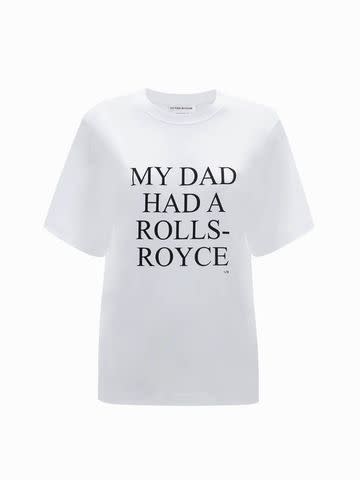 <p>Victoria Beckham</p> Victoria Beckham releases "My dad had a Rolls-Royce" T-shirt