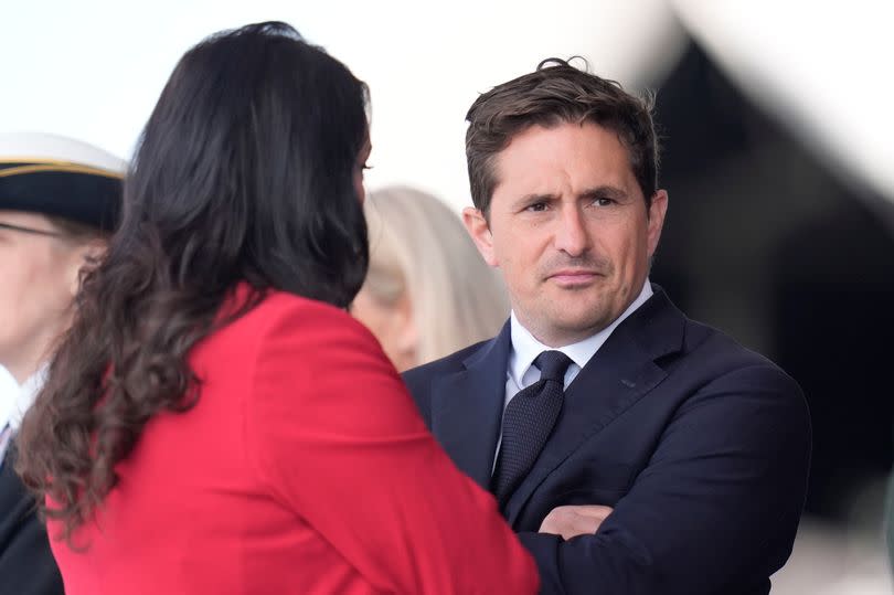 Minister for Veterans' Affairs Johnny Mercer attends the UK's national commemorative event for the 80th anniversary of D-Day, hosted by the Ministry of Defence on Southsea Common in Portsmouth