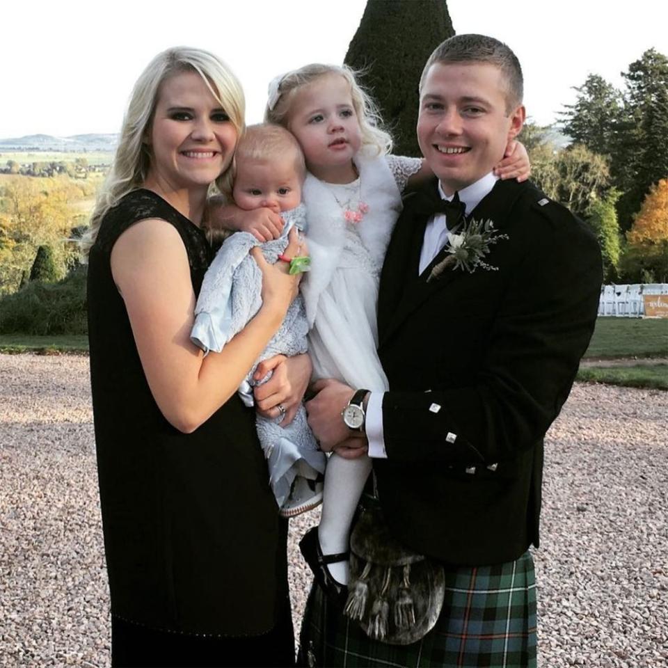 Elizabeth Smart and husband Matthew Gilmour with daughter Chloe and son James