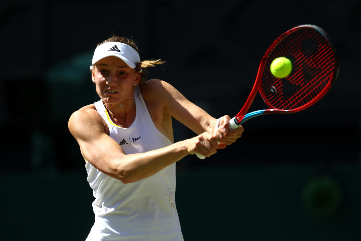  Elena Rybakina became the first Kazakhstani to win Wimbledon. (REUTERS/Hannah Mckay)