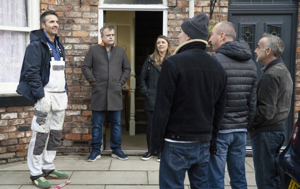 steve mcdonald, tommy orpington, tracy mcdonald, tim metcalfe, coronation street