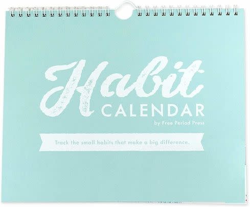 A super popular habit calendar designed to help you break down your big goals into small habits