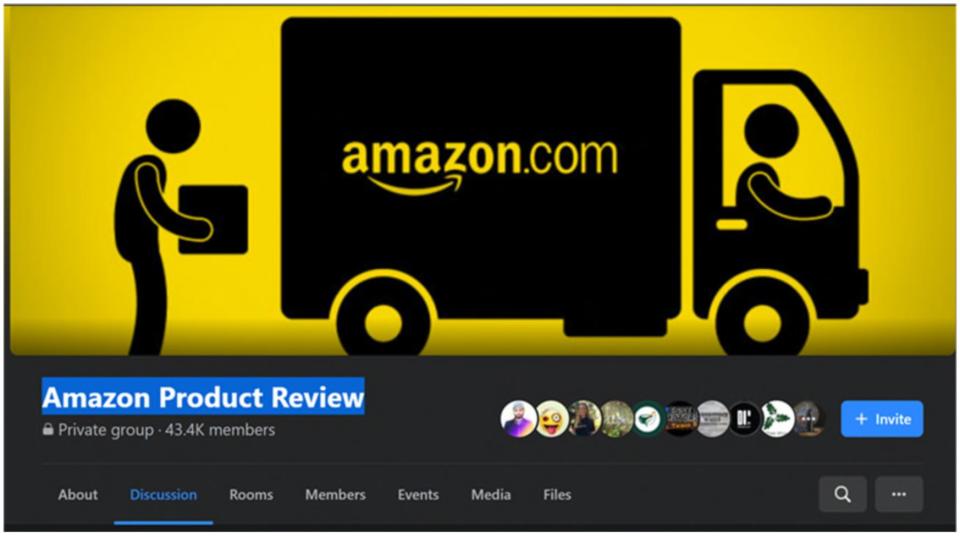 Amazon Product Reviews Facebook Group that was suspended, according to the lawsuit