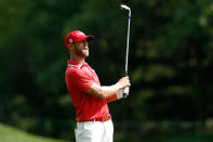 CARMEL, IN - SEPTEMBER 06: Graham Delaet of Canada watches his approach shot on the fourth hole during the first round of the BMW Championship at Crooked Stick Golf Club on September 6, 2012 in Carmel, Indiana. (Photo by Scott Halleran/Getty Images)