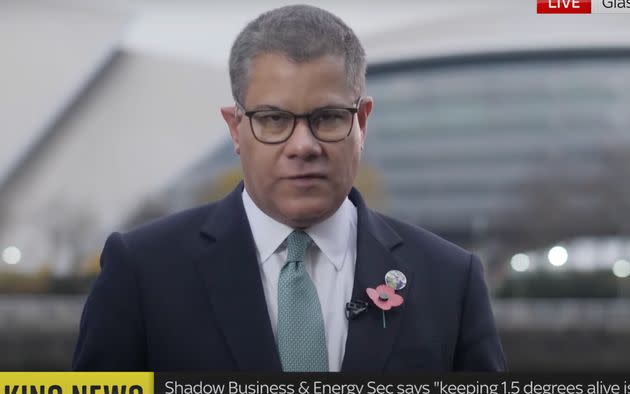 Cop26 President Alok Sharma (Photo: Sky News)