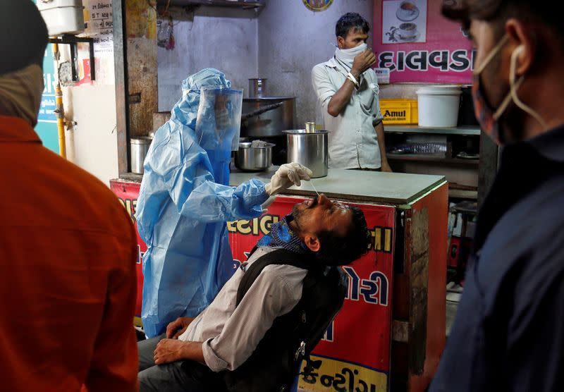 FILE PHOTO: Outbreak of coronavirus disease (COVID-19) in Ahmedabad