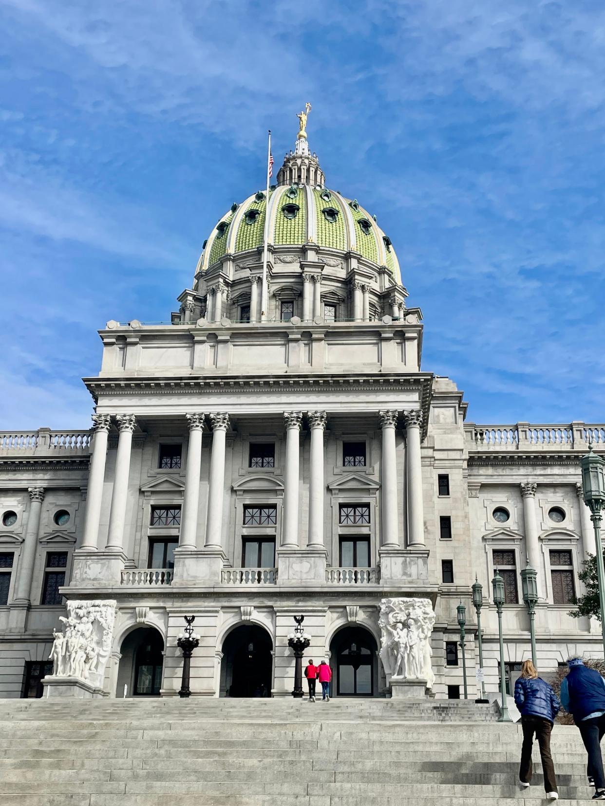 Pennsylvania's Capitol opened in 1906 at a cost of more than four times the original estimate.