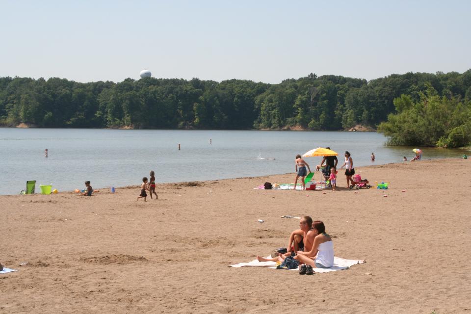 Campers at Caesar Creek State Park can also enjoy the park's beach.