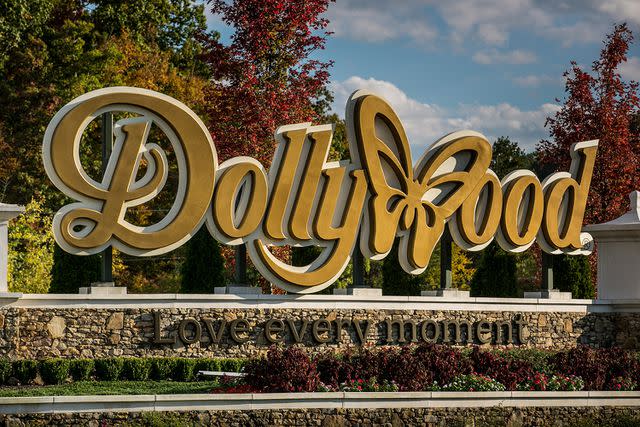 <p>George Rose/Getty Images</p> Dolly Parton's Theme Park, Dollywood