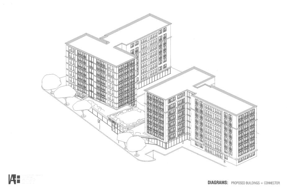 Site plan for the Speer Housing project in Passaic. Completed and occupied in 1953, Alfred Speer Village is in the city's housing authority's sights to be torn down and replaced with new mixed use buildings.