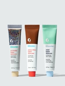 Glossier lip balms