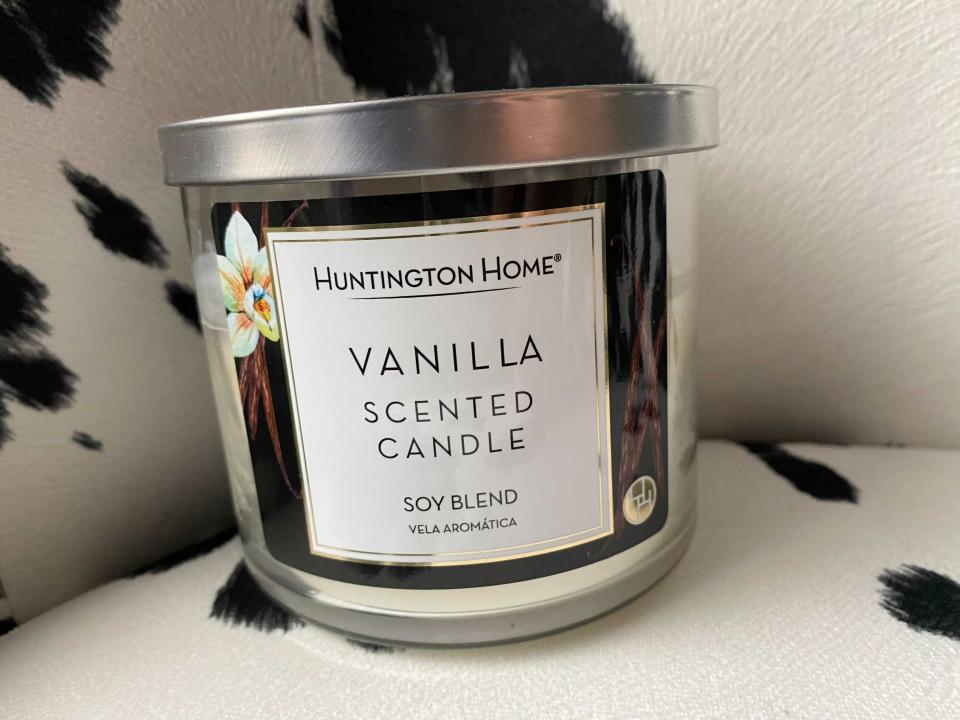 huntington home 3-wick candle from aldi