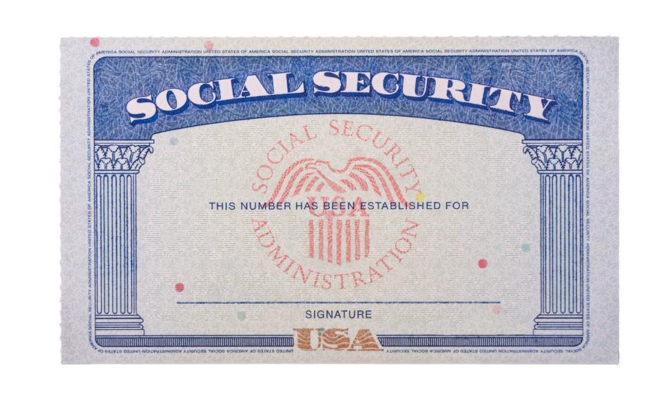 A Social Security card.