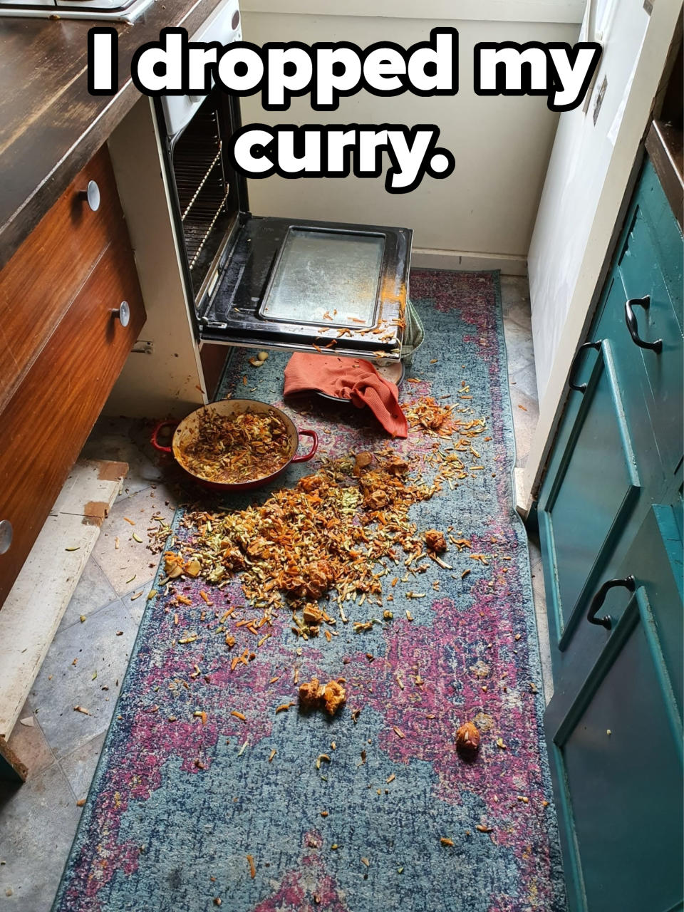 "I dropped my curry."