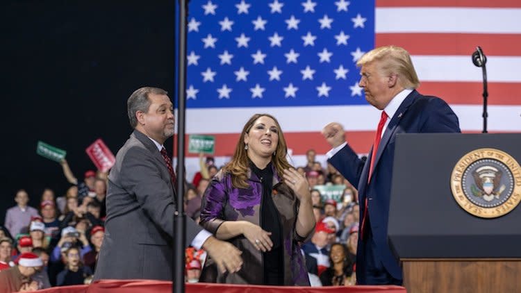 Ronna McDaniel and Donald Trump