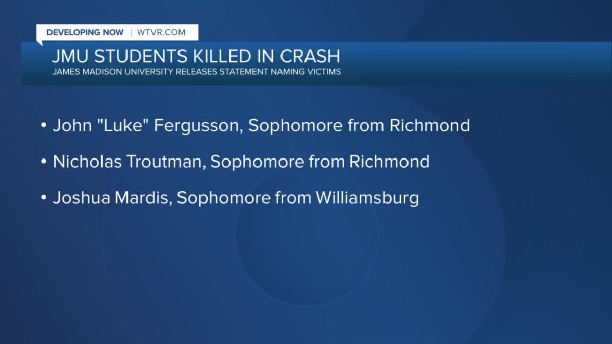 JMU students killed in crash identified