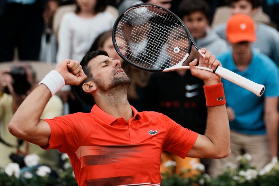 Novak Djokovic, pictured, beat Alex Molcan in three sets (Thibault Camus/AP) (AP)