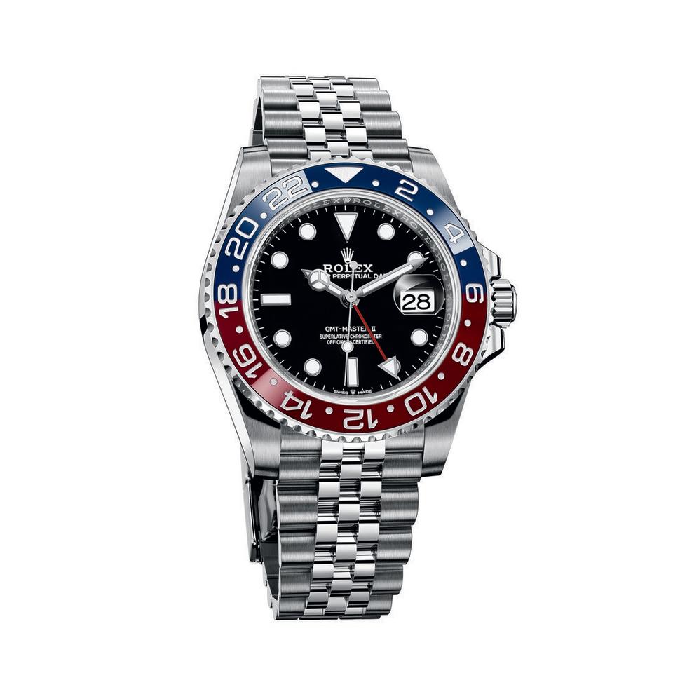 A Rolex GMT-Master II fitted with a Jubilee bracelet