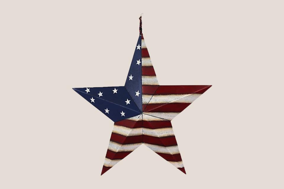 fourth of july porch decor door star