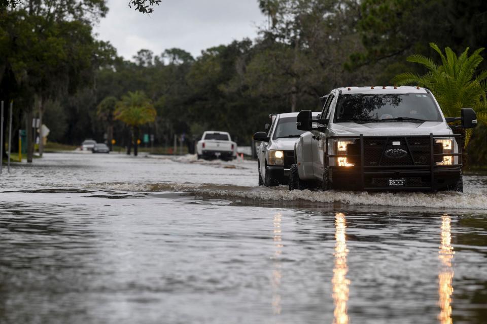 Scenes from Broadway Street in Fellsmere, Friday, Nov. 17, 2023. The National Weather Service reported 13 to 14 inches of rain fell in northern Indian River County along the Interstate 95 corridor. All areas of Fellsmere are experiencing some degree of flooding. A flood watch was issued through late Thursday night for coastal areas of Indian River, St. Lucie and Martin counties.