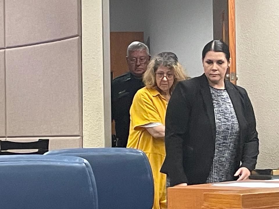 Susan Louise Lorincz and her lawyer, Amanda Sizemore, in court on Thursday