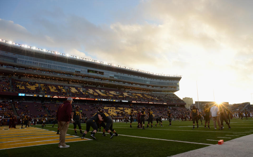 Five Minnesota players can't play Saturday vs. Rutgers due to restraining orders. (Getty)