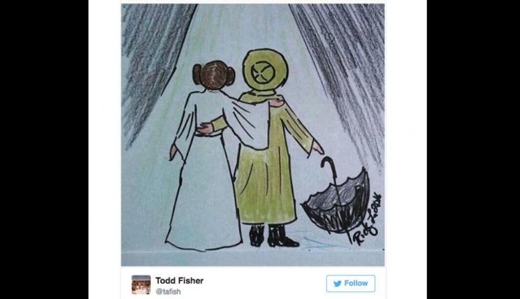 Todd Fisher shares drawing of Carrie Fisher and Debbie Reynolds