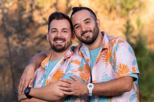 Ricky Rotandi (L) and Cesar Aldrete are competing on "The Amazing Race." Photo courtesy of CBS