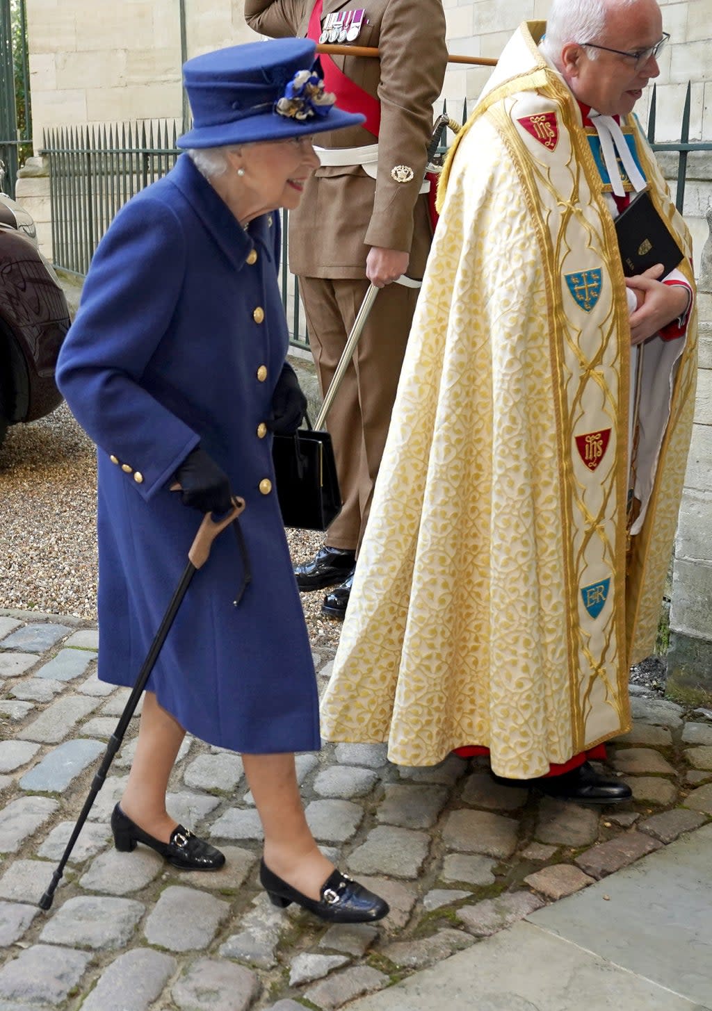 The Queen using a walking stick (Arthur Edwards/The Sun/PA) (PA Archive)