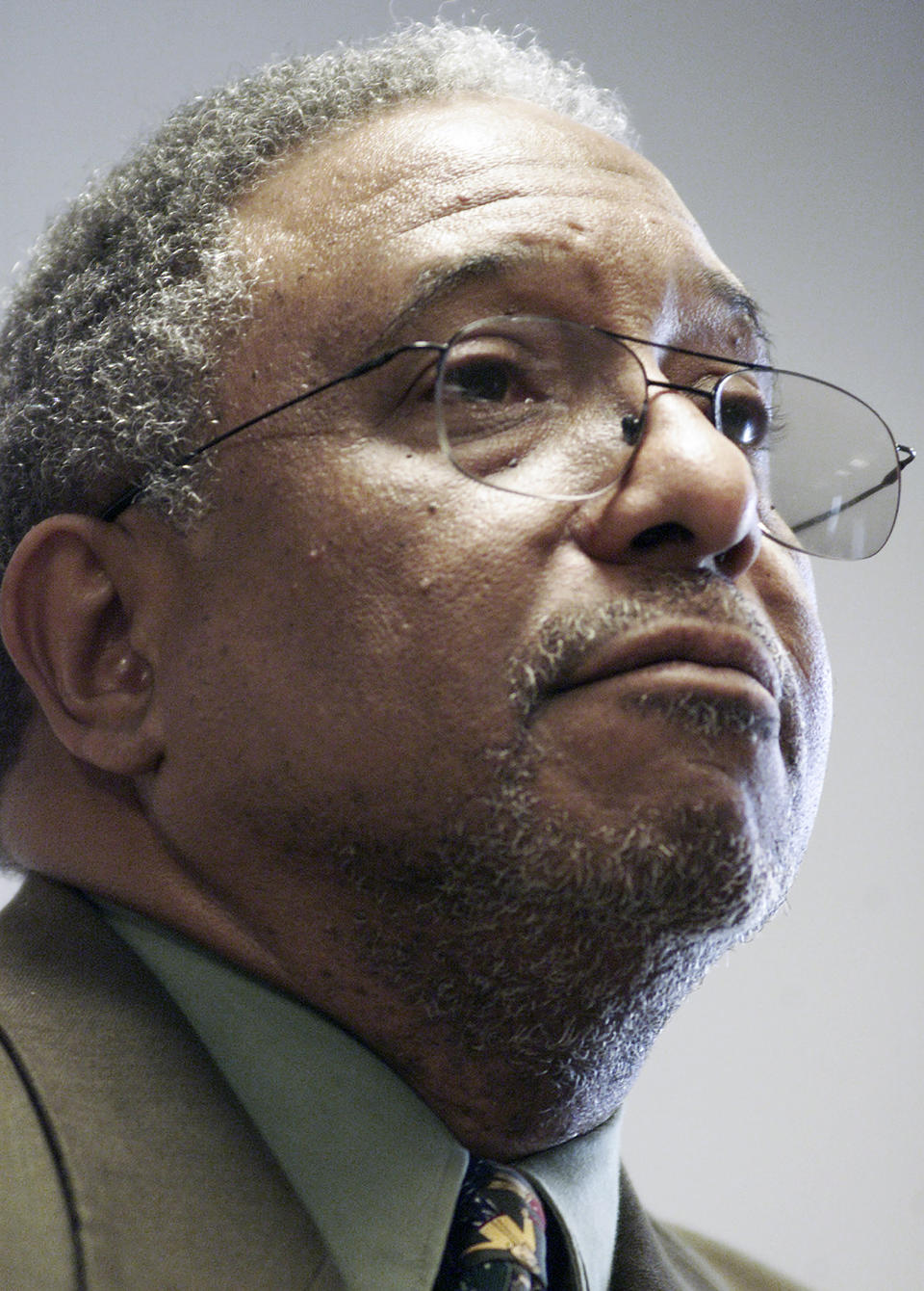 FILE - In this May 1, 2002, file photo, Bernard LaFayette speaks in Warwick, R.I. LaFayette attended nonviolence workshops led by The Rev. James Lawson during the civil rights struggles of the 1960s. (AP Photo/Victoria Arocho, File)