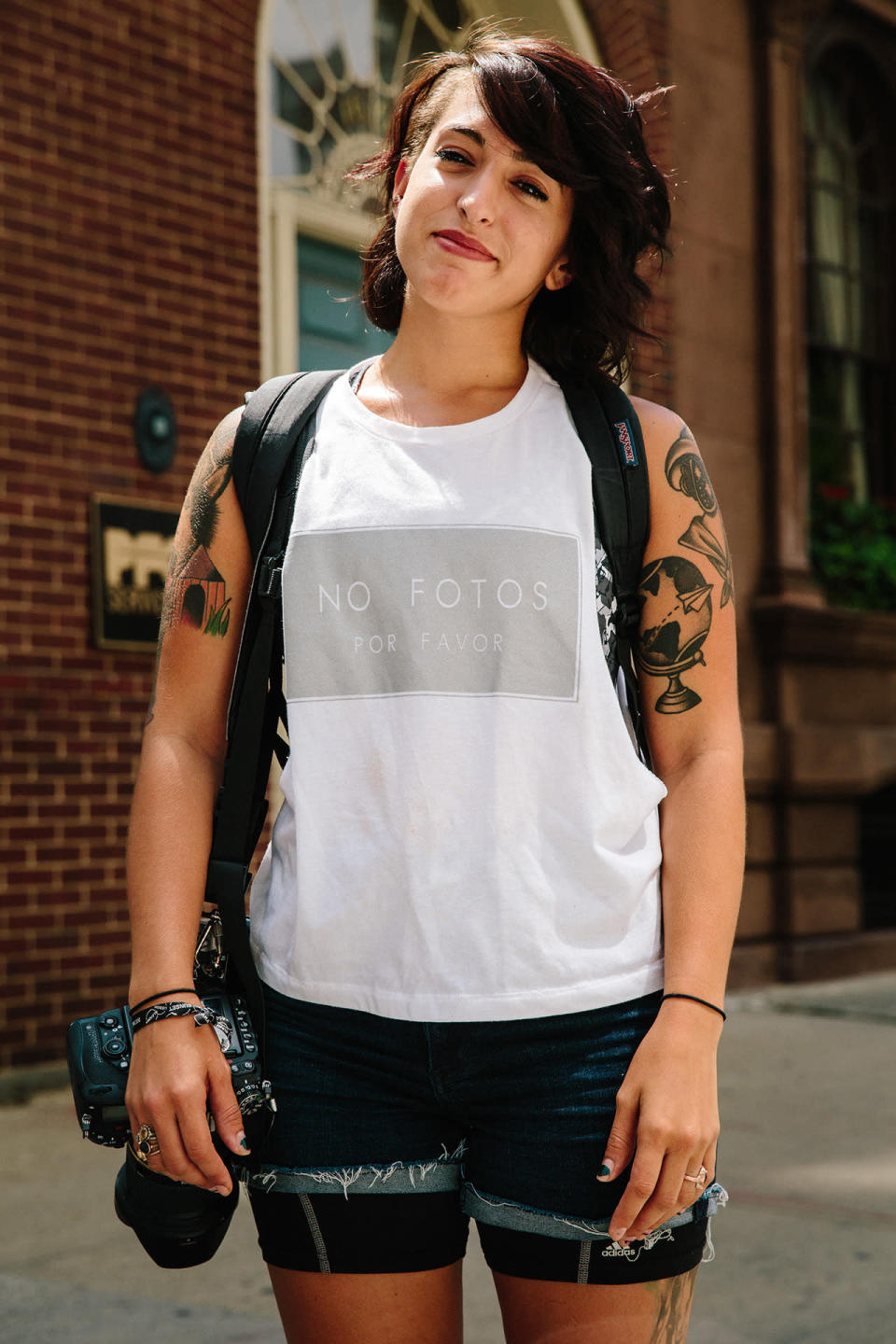 Monica Jorge, 22, is a photojournalist who calls her style “functional.”