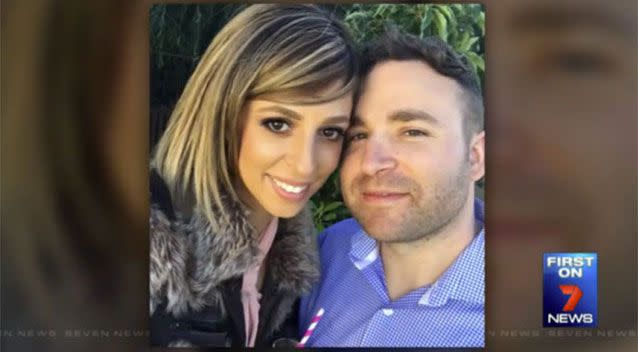 Michael Modesti pictured with his partner. Photo: 7 News.