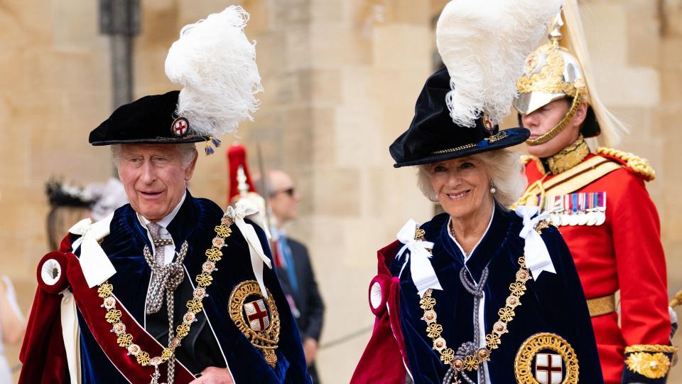King Charles and Camilla attend the Order of the Garter service 2023