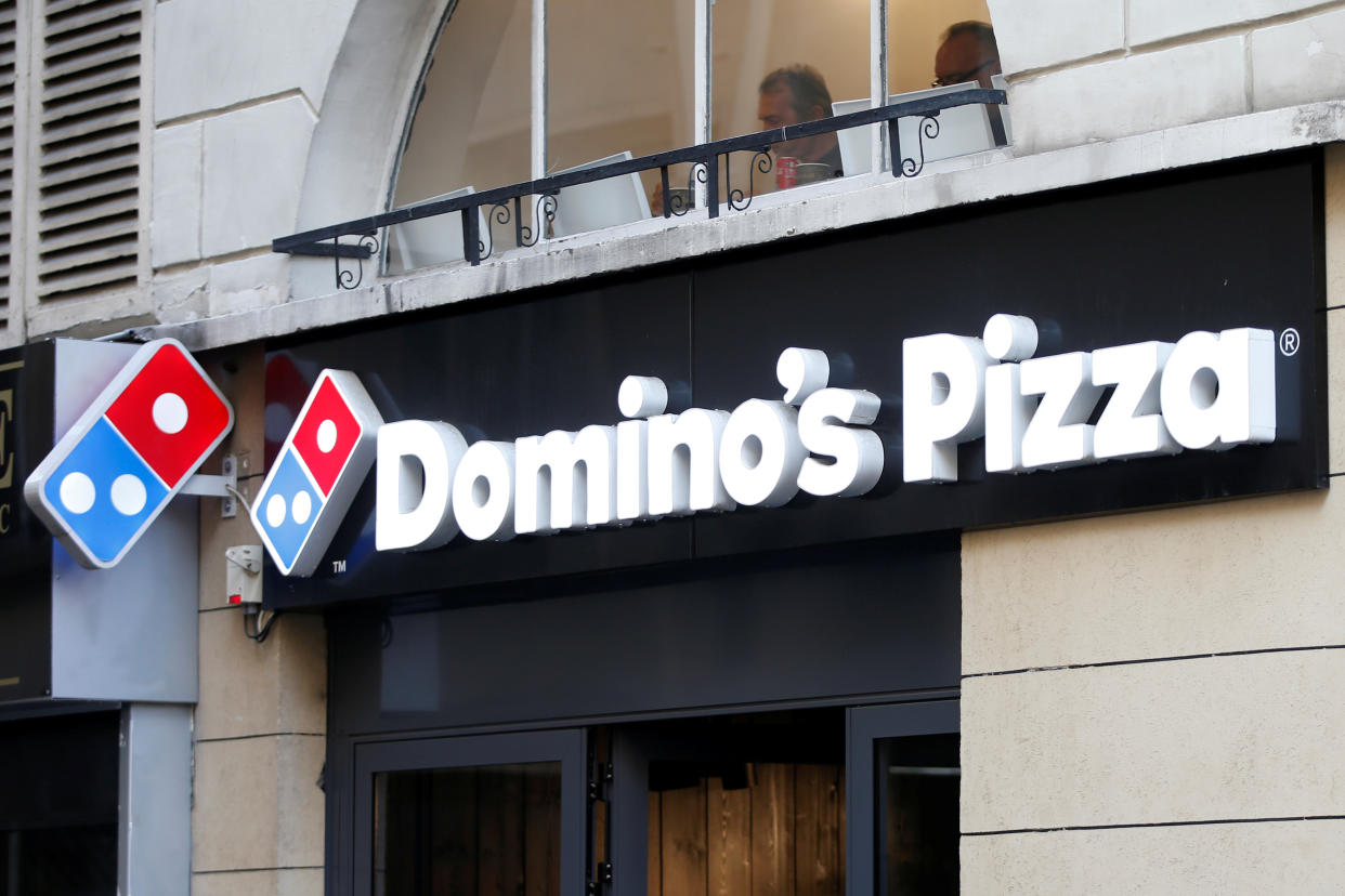 The sign of a Domino's Pizza restaurant is seen in Paris, France, October 27, 2016. REUTERS/Charles Platiau  