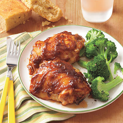 Chicken with Peanut-Butter Barbecue Sauce