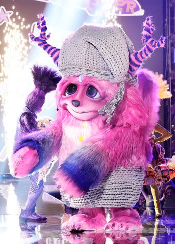 <p>Michael Becker / FOX</p> Cuddle Monster performing on 'The Masked Singer' season 10.