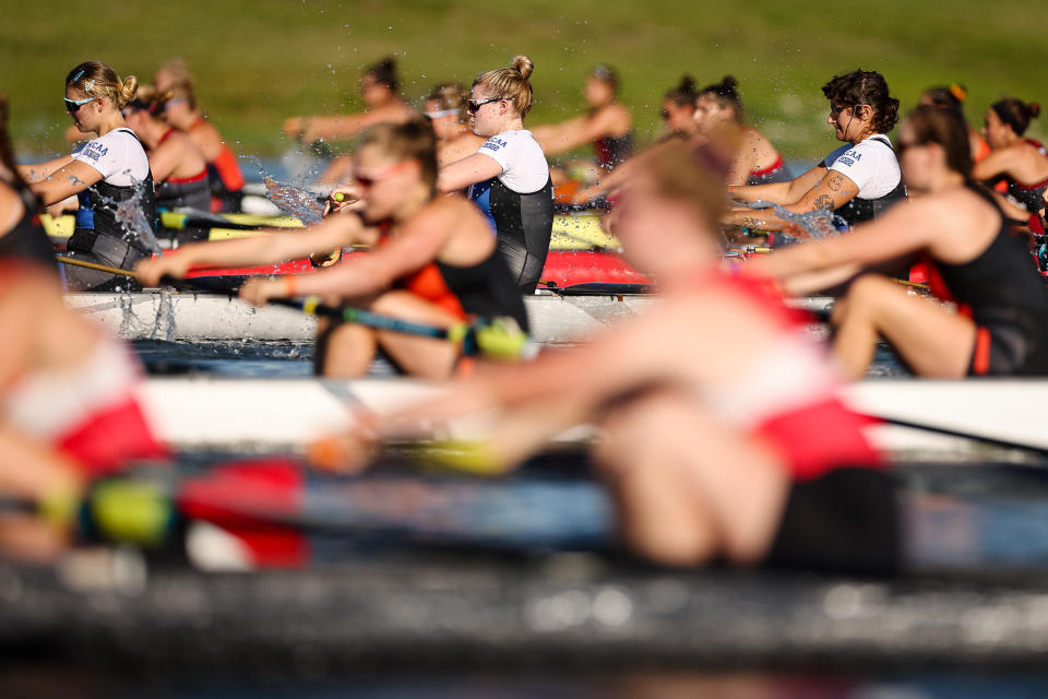 The number of women's rowing programs at the university level has ballooned since 1993. (Scott Taetsch/NCAA Photos via Getty Images)